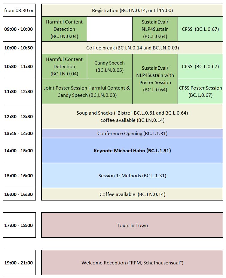 Time Schedule Wednesday
